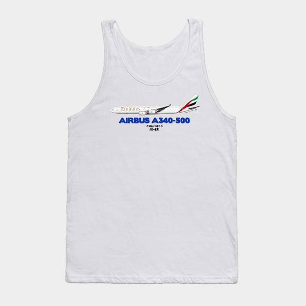 Airbus A340-500 - Emirates Tank Top by TheArtofFlying